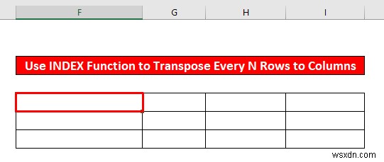 Excel में प्रत्येक n पंक्तियों को कॉलम में कैसे स्थानांतरित करें (2 आसान तरीके)