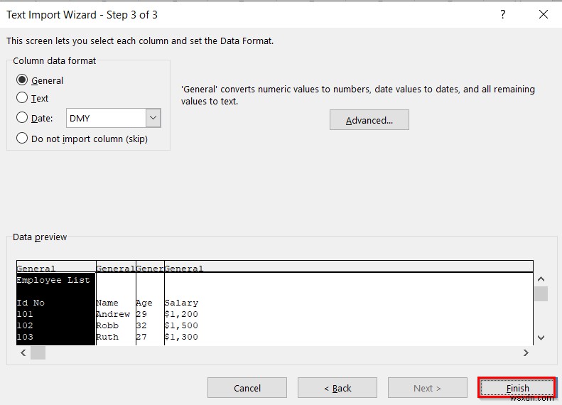 एक्सेल में CSV फ़ाइल को कॉलम के साथ स्वचालित रूप से कैसे खोलें (3 तरीके)