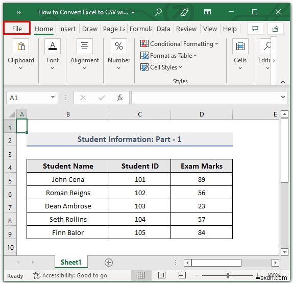 बिना खोले एक्सेल को CSV में कैसे बदलें (4 आसान तरीके)