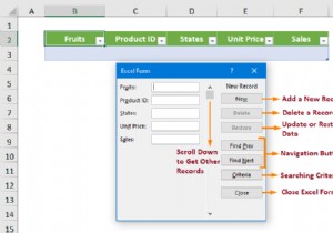 Excel में फॉर्म के साथ डेटाबेस कैसे बनाएं