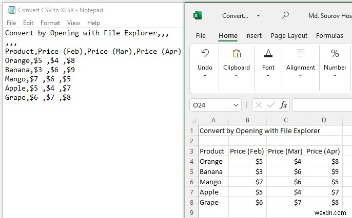 CSV को XLSX में कैसे बदलें (4 त्वरित तरीके)