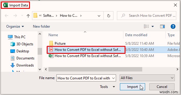 बिना सॉफ्टवेयर के PDF को एक्सेल में कैसे बदलें (3 आसान तरीके)