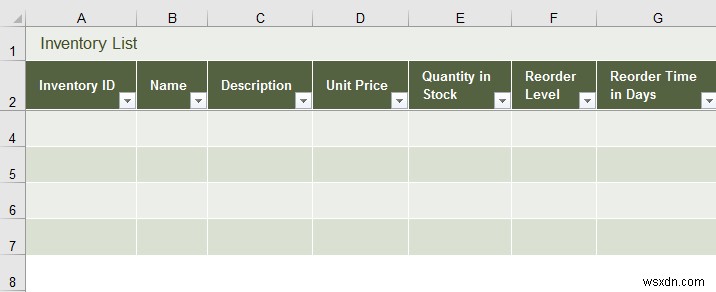 Excel में इन्वेंटरी डेटाबेस कैसे बनाएं (3 आसान तरीके)