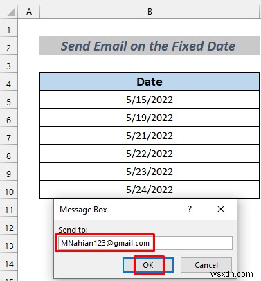 तारीख के आधार पर एक्सेल से स्वचालित रूप से ईमेल कैसे भेजें