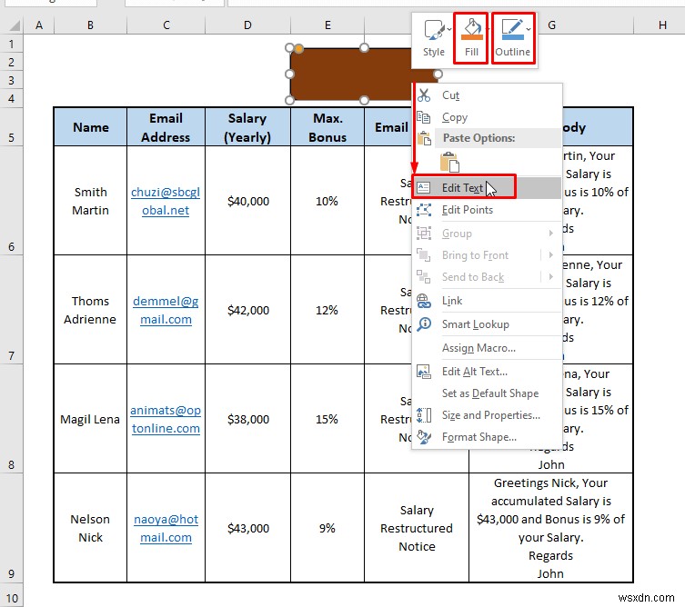 Excel से Outlook को स्वचालित ईमेल कैसे भेजें (4 तरीके)