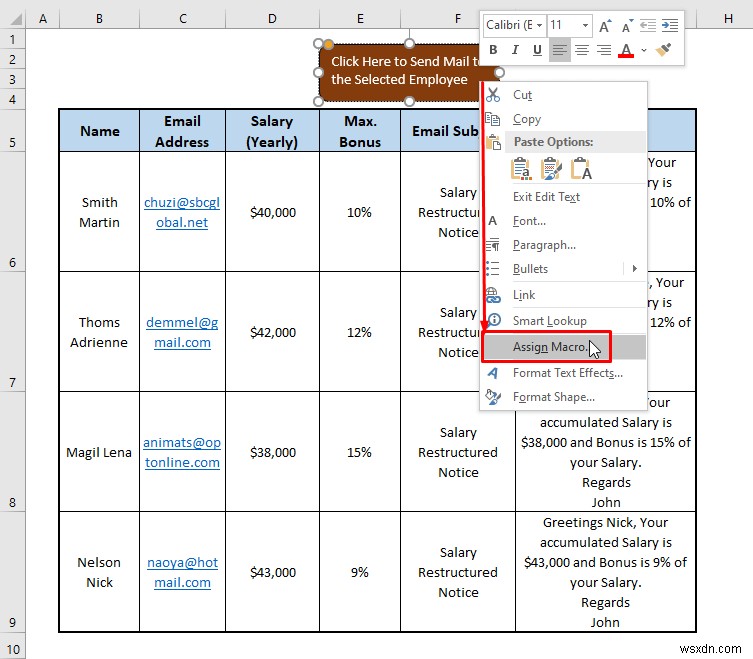 Excel से Outlook को स्वचालित ईमेल कैसे भेजें (4 तरीके)