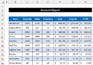 खातों के लिए एक्सेल में एमआईएस रिपोर्ट कैसे बनाएं (त्वरित चरणों के साथ)