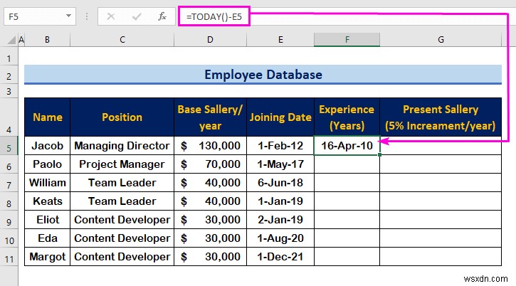 Excel में एक कर्मचारी डेटाबेस कैसे बनाएं (आसान चरणों के साथ)