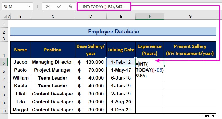 Excel में एक कर्मचारी डेटाबेस कैसे बनाएं (आसान चरणों के साथ)