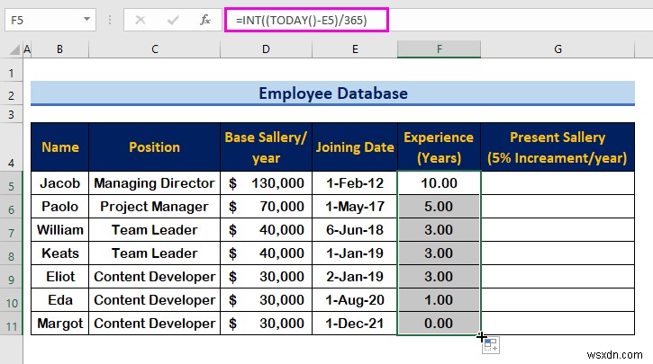 Excel में एक कर्मचारी डेटाबेस कैसे बनाएं (आसान चरणों के साथ)