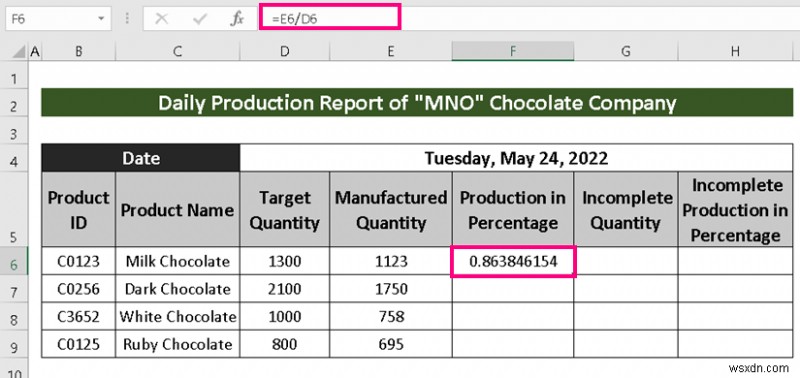 Excel में प्रोडक्शन रिपोर्ट कैसे बनाएं (2 सामान्य प्रकार)