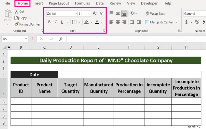 Excel में प्रोडक्शन रिपोर्ट कैसे बनाएं (2 सामान्य प्रकार)