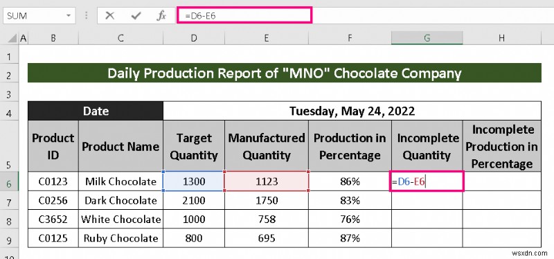 Excel में प्रोडक्शन रिपोर्ट कैसे बनाएं (2 सामान्य प्रकार)