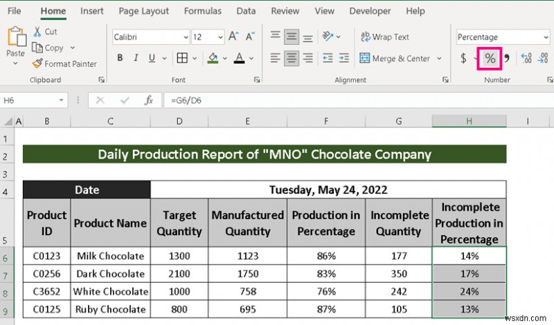 Excel में प्रोडक्शन रिपोर्ट कैसे बनाएं (2 सामान्य प्रकार)