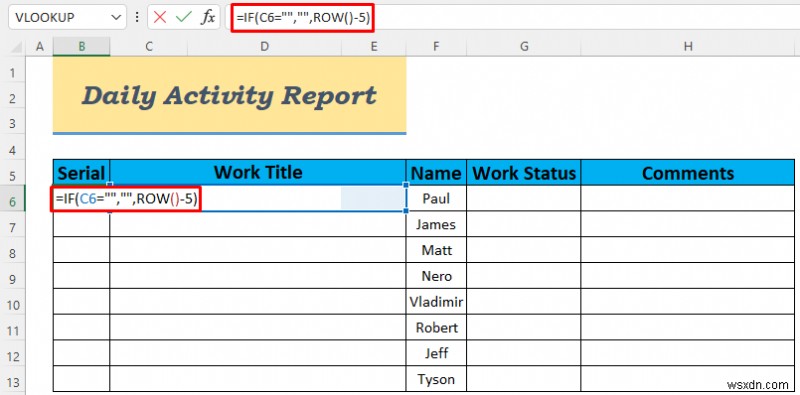 Excel में दैनिक गतिविधि रिपोर्ट कैसे बनाएं (5 आसान उदाहरण)