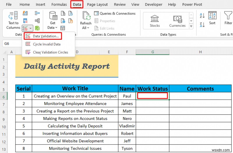 Excel में दैनिक गतिविधि रिपोर्ट कैसे बनाएं (5 आसान उदाहरण)