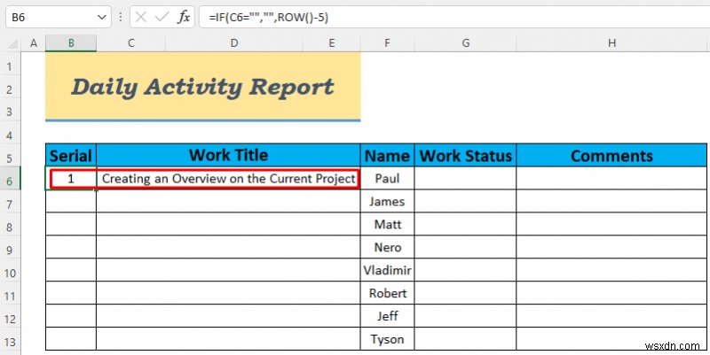 Excel में दैनिक गतिविधि रिपोर्ट कैसे बनाएं (5 आसान उदाहरण)