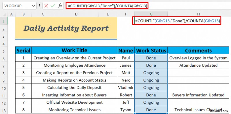 Excel में दैनिक गतिविधि रिपोर्ट कैसे बनाएं (5 आसान उदाहरण)