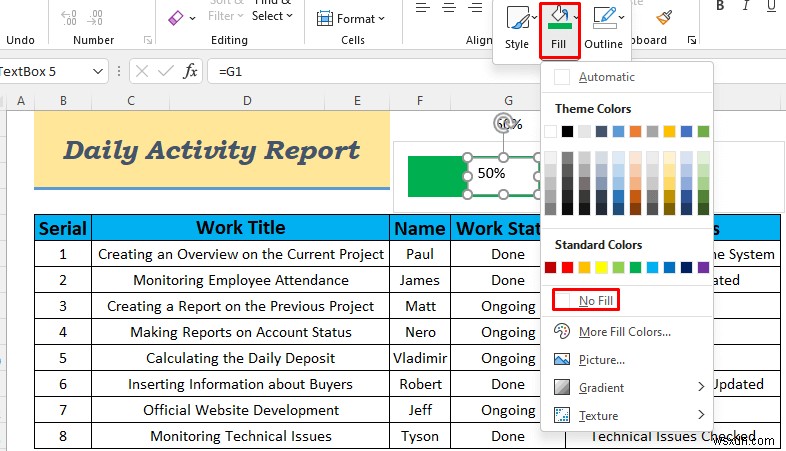 Excel में दैनिक गतिविधि रिपोर्ट कैसे बनाएं (5 आसान उदाहरण)