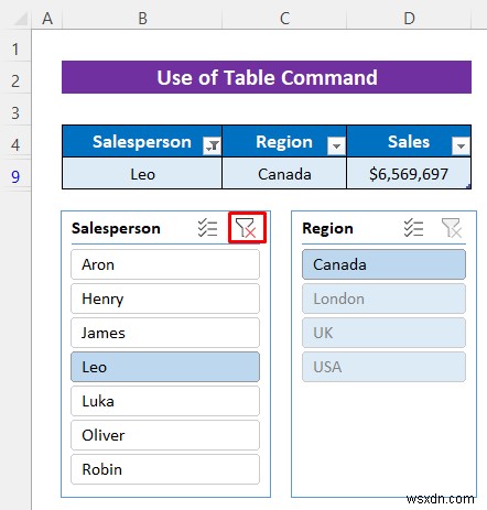 Excel में पिवट टेबल के बिना स्लाइसर कैसे डालें