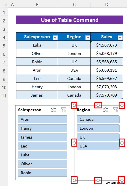 Excel में पिवट टेबल के बिना स्लाइसर कैसे डालें