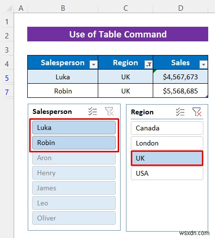 Excel में पिवट टेबल के बिना स्लाइसर कैसे डालें