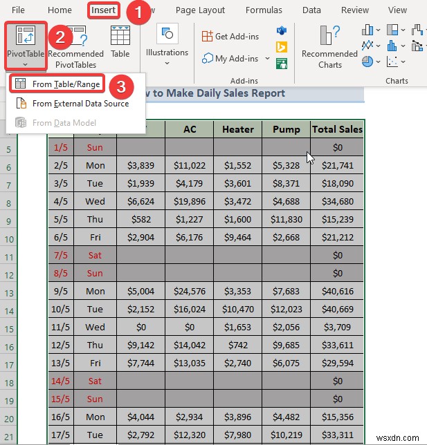 Excel में दैनिक बिक्री रिपोर्ट कैसे बनाएं (त्वरित चरणों के साथ)