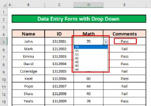 एक्सेल में ड्रॉप डाउन लिस्ट के साथ डेटा एंट्री फॉर्म कैसे बनाएं (2 तरीके)