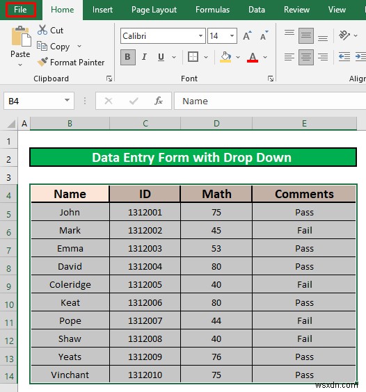 एक्सेल में ड्रॉप डाउन लिस्ट के साथ डेटा एंट्री फॉर्म कैसे बनाएं (2 तरीके)