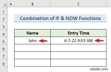 Excel में टाइमस्टैम्प डेटा प्रविष्टियों को स्वचालित रूप से कैसे सम्मिलित करें (5 तरीके)