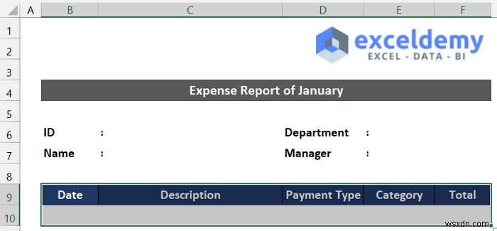 Excel में मासिक व्यय रिपोर्ट कैसे बनाएं (त्वरित चरणों के साथ)