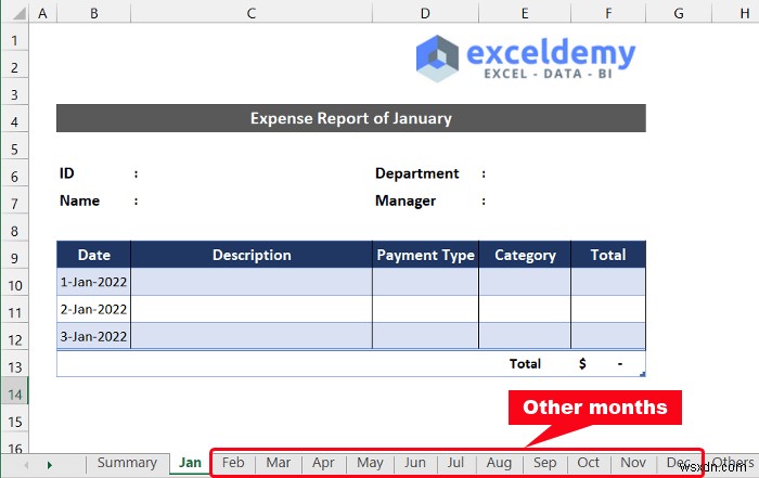 Excel में मासिक व्यय रिपोर्ट कैसे बनाएं (त्वरित चरणों के साथ)