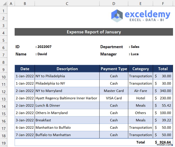 Excel में मासिक व्यय रिपोर्ट कैसे बनाएं (त्वरित चरणों के साथ)