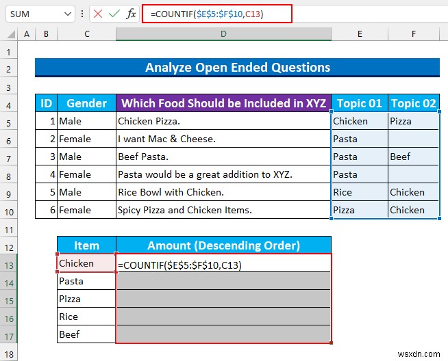 Excel में गुणात्मक डेटा का विश्लेषण कैसे करें (आसान चरणों के साथ)