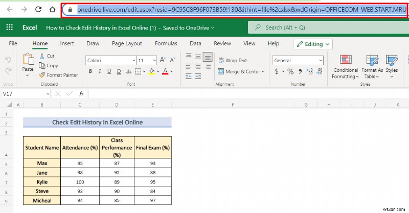 Excel Online में एडिट हिस्ट्री कैसे चेक करें (सरल चरणों के साथ)