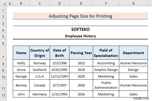 Excel में प्रिंटिंग के लिए पेज साइज कैसे एडजस्ट करें (6 क्विक ट्रिक्स)
