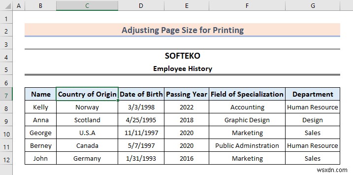 Excel में प्रिंटिंग के लिए पेज साइज कैसे एडजस्ट करें (6 क्विक ट्रिक्स)