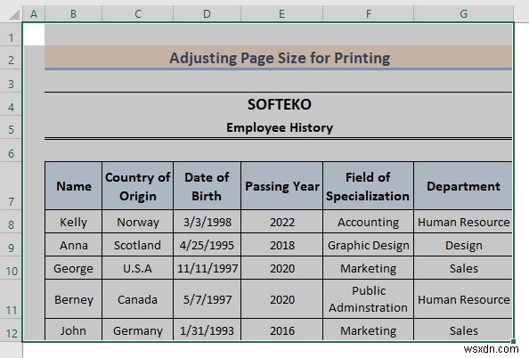 Excel में प्रिंटिंग के लिए पेज साइज कैसे एडजस्ट करें (6 क्विक ट्रिक्स)