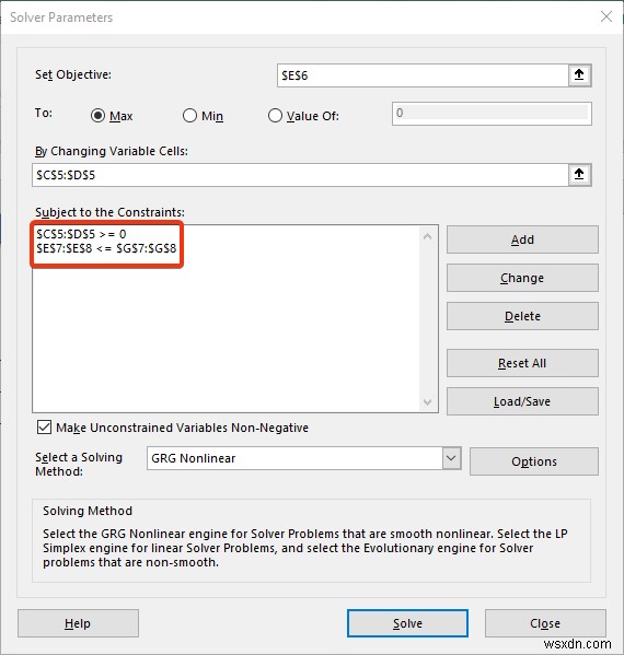 Excel में लीनियर प्रोग्रामिंग कैसे करें (2 उपयुक्त तरीके)