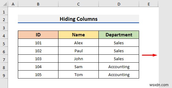 Excel में कॉलम कैसे सीमित करें (3 त्वरित तरीके)