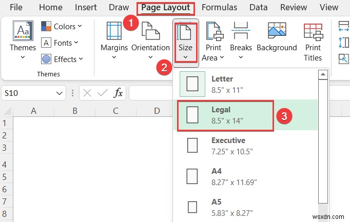 Excel में लीगल पेपर साइज कैसे जोड़ें