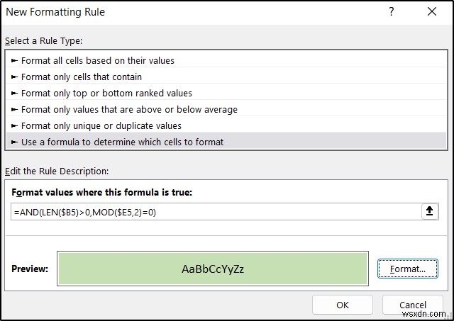 Excel में समूह के आधार पर पंक्ति का रंग वैकल्पिक कैसे करें (6 तरीके)