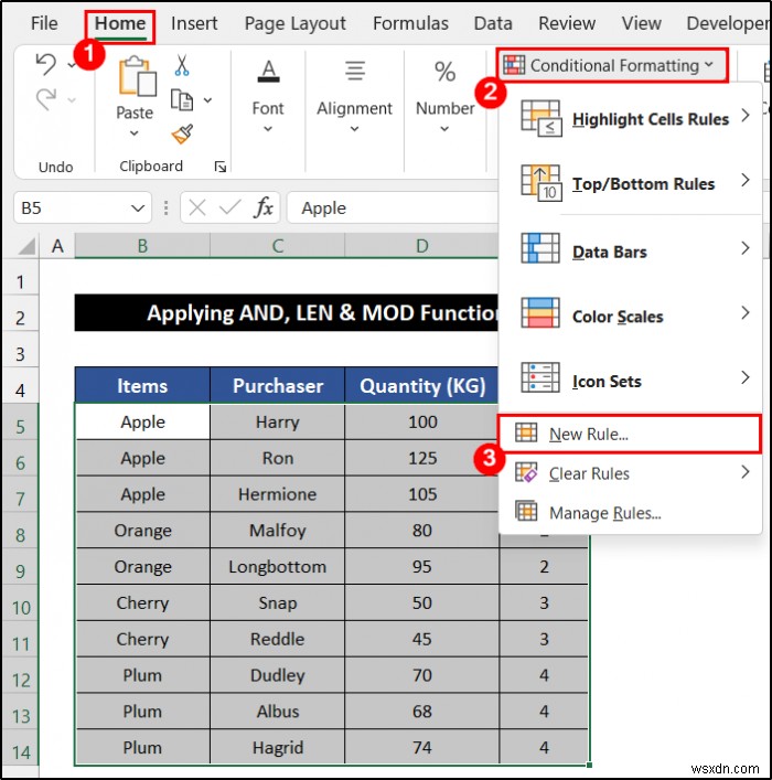 Excel में समूह के आधार पर पंक्ति का रंग वैकल्पिक कैसे करें (6 तरीके)