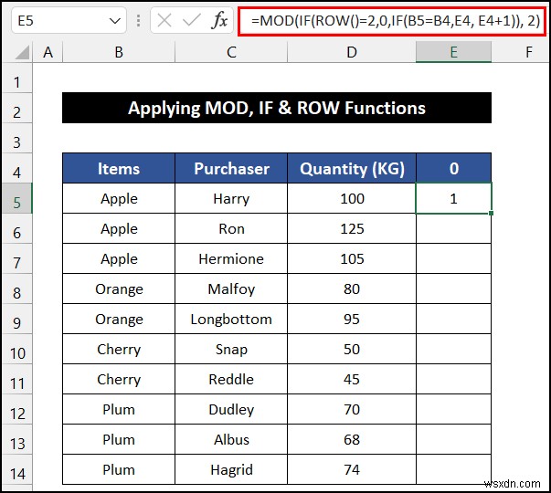 Excel में समूह के आधार पर पंक्ति का रंग वैकल्पिक कैसे करें (6 तरीके)