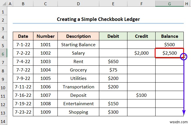 Excel में चेकबुक लेजर कैसे बनाएं (2 उपयोगी उदाहरण)