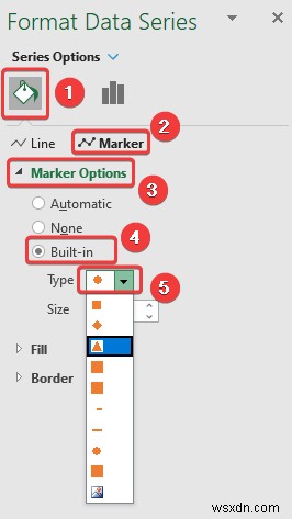 Excel में डेटा मार्कर कैसे जोड़ें (2 आसान उदाहरण)