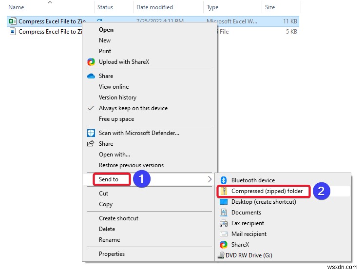 एक्सेल फाइल को जिप में कैसे कंप्रेस करें (2 उपयुक्त तरीके)