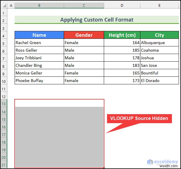 Excel में VLOOKUP सोर्स डेटा कैसे छिपाएं (5 आसान तरीके)