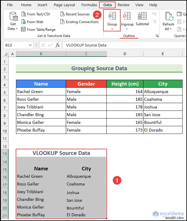 Excel में VLOOKUP सोर्स डेटा कैसे छिपाएं (5 आसान तरीके)