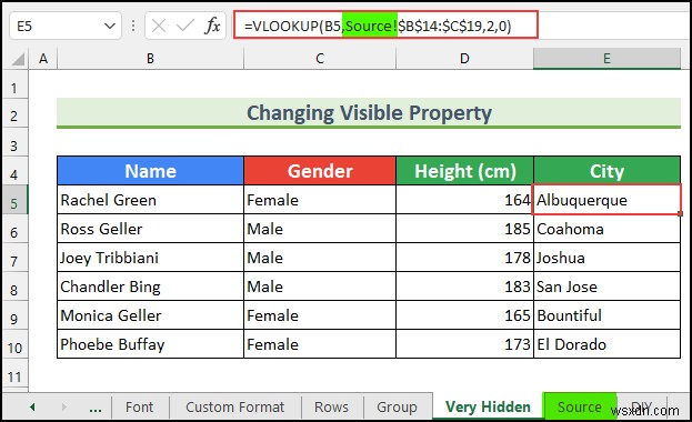 Excel में VLOOKUP सोर्स डेटा कैसे छिपाएं (5 आसान तरीके)